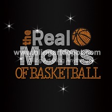 The Real Moms Of Basketball Rhinestone Iron On Transfers